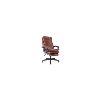  Кресло руководителя Бюрократ T-9950MSG-F коричневый (T-9950MSG-F/Brown-PU) эко.кожа крестов. пластик подст.для ног 