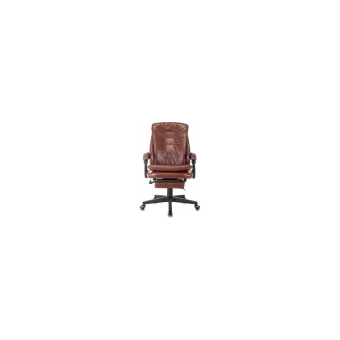  Кресло руководителя Бюрократ T-9950MSG-F коричневый (T-9950MSG-F/Brown-PU) эко.кожа крестов. пластик подст.для ног 