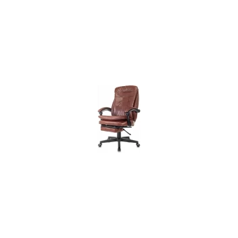  Кресло руководителя Бюрократ T-9950MSG-F коричневый (T-9950MSG-F/Brown-PU) эко.кожа крестов. пластик подст.для ног 