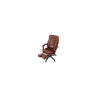  Кресло руководителя Бюрократ T-9950MSG-F коричневый (T-9950MSG-F/Brown-PU) эко.кожа крестов. пластик подст.для ног 