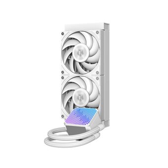  СВО ID-COOLING DX240 Max White LGA1700/1200/115X/AM4/AM5 (TDP 350W, ARGB Pump, PWM, Dual Fan 120mm, белый) RET 