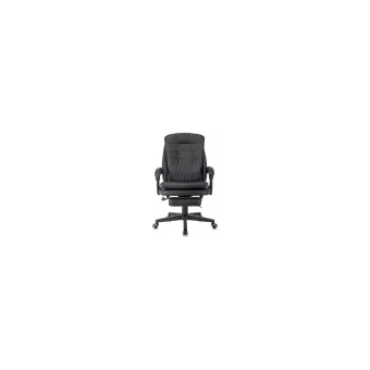  Кресло руководителя Бюрократ T-9950MSG-F черный (T-9950MSG-F/Black-PU) эко.кожа крестов. пластик подст.для ног 