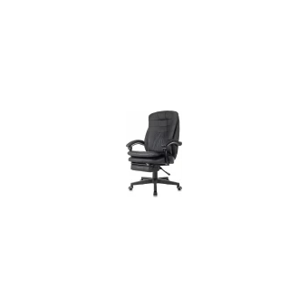  Кресло руководителя Бюрократ T-9950MSG-F черный (T-9950MSG-F/Black-PU) эко.кожа крестов. пластик подст.для ног 