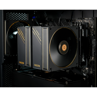  Кулер ID-COOLING Frozn A620 GDL LGA1700/1200/115X/AM5/AM4 (TDP 260W, PWM, черно-золотой, 6 тепл.трубок + медная база, Dual Fan 120mm) RET 