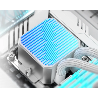  СВО ID-COOLING DX240 Max White LGA1700/1200/115X/AM4/AM5 (TDP 350W, ARGB Pump, PWM, Dual Fan 120mm, белый) RET 