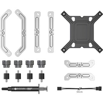  СВО ID-COOLING DX240 Max White LGA1700/1200/115X/AM4/AM5 (TDP 350W, ARGB Pump, PWM, Dual Fan 120mm, белый) RET 