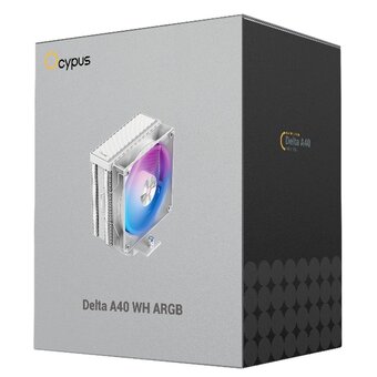  Вентилятор Ocypus Delta A40 WH ARGB White (Delta-A40-WH1NAWN00X-GL) 220W/ All Intel/ AMD AM*/ Screws 