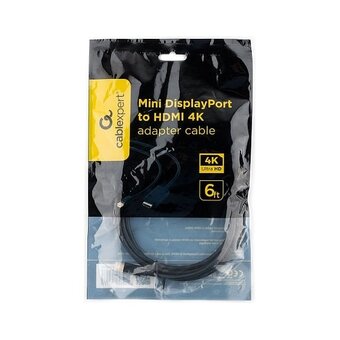  Кабель Cablexpert CC-mDP-HDMI-6 mDP-HDMI 20M/19M 1.8м черный 