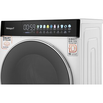  Стиральная машина Weissgauff WMD 58411 Direct Drive Inverter Premium Steam Steel 
