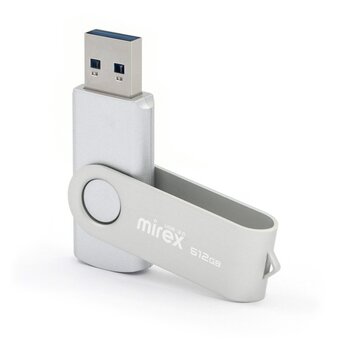  USB-флешка Mirex Swivel 13600-FM3SS512 512GB USB 3.0, Серебристый 