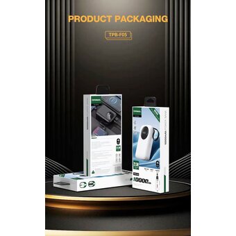  Аккумулятор внешний резервный TOPOMAX TPB-F05 10000mAh, PD22.5W белый 