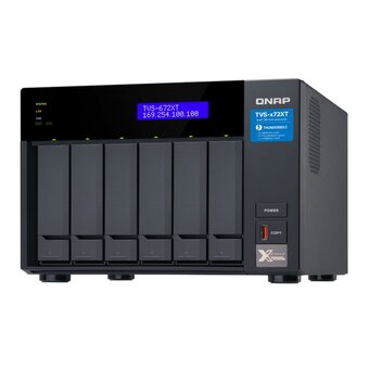 Сетевое хранилище NAS Qnap Original TVS-672XT-I3-8G 6-bay настольный Core i3 8100T 