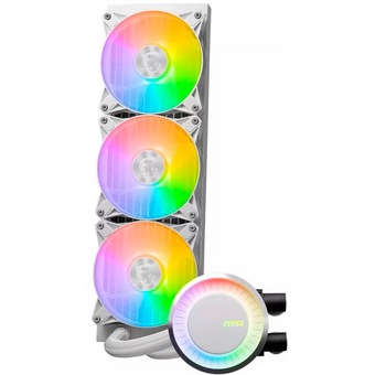  СВО MSI Mag CoreLiquid E360 White (306-7ZW6E27-C24) 3x ARGB Fan, ARGB Block, Color Box, Pallet packing 