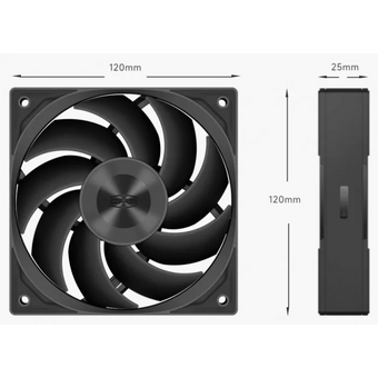  Вентилятор PCCooler F5R120 BK (F5R120-BKNT1-GL) 120x120x25мм (4pin PWM, 500-2200 об/мин) 