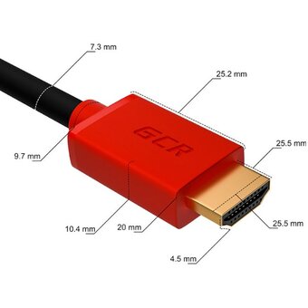  Кабель Greenconnect GCR-HM450-2.0m HDMI 1.4 OD7.3mm 30/30 AWG 3D 4K 2.0m черный 