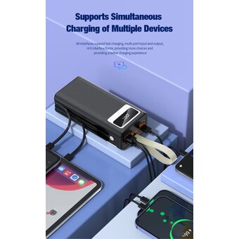  Аккумулятор внешний резервный TOPOMAX TPB-F38 30000mAh, 22.5W QC3.0 черный 