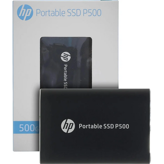  Внешний SSD HP P500 500GB Black (7NL53AA#ABB) (USB 3.2 Gen2 Type-C, up to 370/200Mbs, 300TBW, 79х54х10, 45g) 