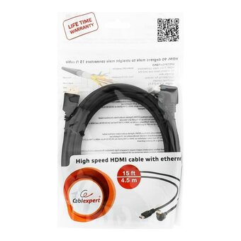  Кабель Gembird/Cablexpert CC-HDMI490-15 HDMI v1.4 19M/19M углов. разъем 4.5м черный 