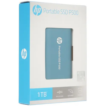  Внешний SSD HP P500 1.0TB Blue (1F5P6AA#ABB) (USB 3.2 Gen2 Type-C, up to 420/420Mbs, 500TBW, 79х54х10, 45g) 