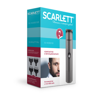  Машинка для стрижки Scarlett SC-HC63C103 серебристый 