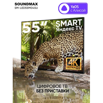  Телевизор Soundmax SM-LED55M04SU черный 