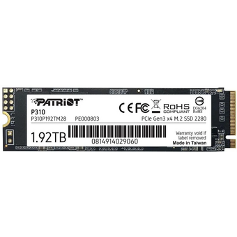  SSD Patriot P310 P310P192TM28 PCIe 3.0 x4 1920GB M.2 2280 
