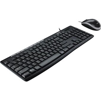  Комплект клавиатура и мышь LOGITECH MK200 (920-002694) Desktop Black RUS 