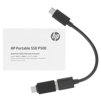  Внешний SSD HP P500 250GB Blue (7PD50AA#ABB) (USB 3.2 Gen2 Type-C, up to 370/200Mbs, 100TBW, 79х54х10, 45g) 
