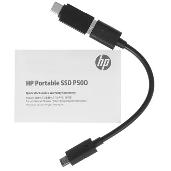  Внешний SSD HP P500 1.0TB Blue (1F5P6AA#ABB) (USB 3.2 Gen2 Type-C, up to 420/420Mbs, 500TBW, 79х54х10, 45g) 