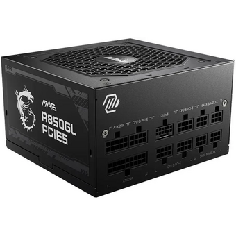  Блок питания MSI MAG A850GL PCIE5 (306-7ZP8A11-CE0), 850W, 80+ Gold, полностью модульный, ATX 3.0, PCIE5 