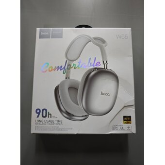  УЦ Наушники полноразмерные bluetooth HOCO W55 Pleasing BT headphones серебро (плохая упаковка) 