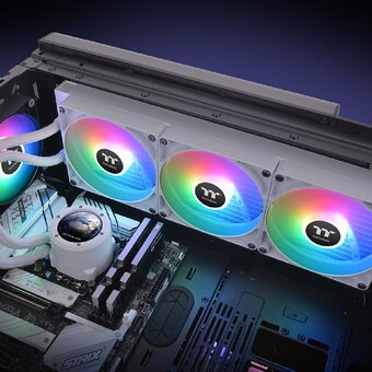  СВО Thermaltake TH420 V2 Snow Edition ARGB (CL-W378-PL14SW-A) Soc-AM5/AM4/1151/1200/1700 белый 4-pin 34.7dB Al+Cu Ret 