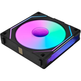  Вентилятор Lian Li Uni Fan SL-INF 120 Reverse Black /UF-RSLIN120-1B/ (G99.12RSLIN1B.R0) 120x120x25мм (PWM, ARGB, 200-2100 об/мин, 29dBa) 