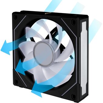  Вентилятор Lian Li Uni Fan SL-INF 120 Reverse Black /UF-RSLIN120-1B/ (G99.12RSLIN1B.R0) 120x120x25мм (PWM, ARGB, 200-2100 об/мин, 29dBa) 