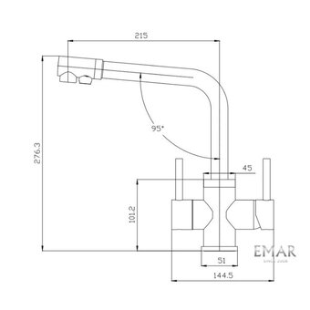  Смеситель Emar EC-4003H хром 