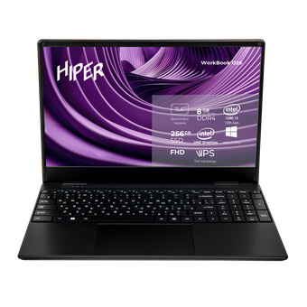  Ноутбук HIPER Workbook U26-15FII3123R8S2WPG 15.6"(1920x1080 IPS)/Intel Core i3 1215U(1.2Ghz)/8192Mb/256SSDGb/noDVD/Int:Intel UHD Graphics/Cam/BT/WiFi 