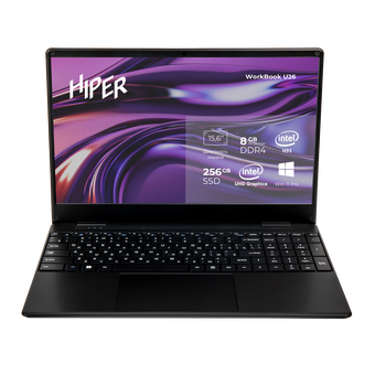  Ноутбук HIPER Workbook U26-15FIN095R8S2WPG 15.6"(1920x1080 IPS)/Intel N-series N95(1.7Ghz)/8192Mb/256SSDGb/noDVD/Int:Intel UHD Graphics/Cam/BT/WiFi 
