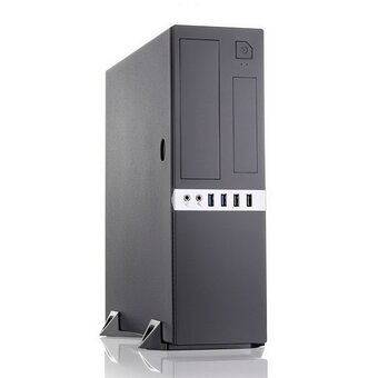  Корпус Foxline FL-203-GT-300 mATX case black, w/PSU TFX 300W 80+ bronze, w/2xUSB2.0+2xUSB3.0, w/pwr cord, w/ 8cm Fan 