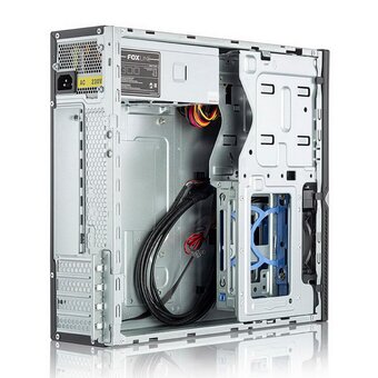  Корпус Foxline FL-203-GT-300 mATX case black, w/PSU TFX 300W 80+ bronze, w/2xUSB2.0+2xUSB3.0, w/pwr cord, w/ 8cm Fan 