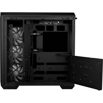  Корпус MSI Mag Pano 100R PZ (306-7G26R21-HH9), MidTower, ATX, 2xUSB 3.2 Gen 1, 1xUSB 3.2 Gen2 Type-C, 3x120mm ARGB Reverse Blade Fan, 1x120mm ARGB Fan 