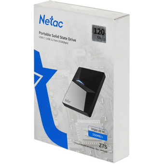  Внешний SSD NETAC Z7S NT01Z7S-120G-32BK, 120ГБ, черный 