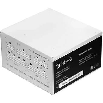  Блок питания BLOODY BD-PS750G (BD-PS750G-MW), 750Вт, 120мм, белый, retail 