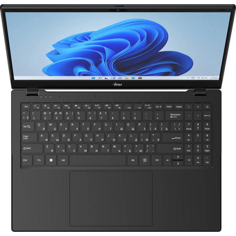  Ноутбук iRU Planio 15ING (2059105) 15.6", IPS, Intel N100 0.8ГГц, 4 ядра, 8ГБ 512ГБ SSD, Intel Iris Xe graphics, Windows 11 Professional, черный 