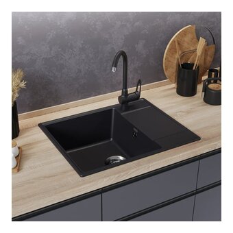  Кухонная мойка MAUNFELD Lacrima 605 MFQS-605B черный 