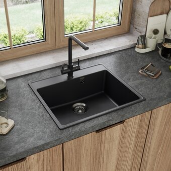  Кухонная мойка MAUNFELD Perla 580 MFQS-580B черный 