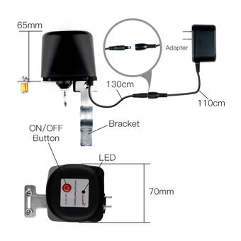  Умный водяной клапан MOES WiFi Smart Water Valve WV-LZ-BK 