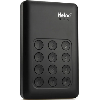  Внешний HDD Netac K390 (NT05K390K-001T-30BK) USB3.0 1TB, Keyboard Encryption, Black 