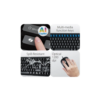  Комплект проводной клавиатура+мышь Genius KM-100SE USB черный 