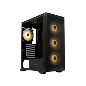  Корпус HSPD M520 (M520-TGBK-ARGB), Mesh Mid Tower, Black, slide TG, 0.45 SPCC, 4x120mm ARGB ATX 