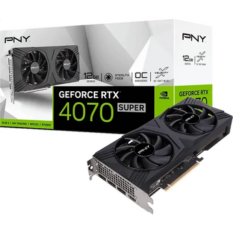  Видеокарта PNY Nvidia GeForce RTX 4070 Super 12GB Verto Dual Fan Edition DLSS 3 (VCG4070S12DFXPB1-O) 